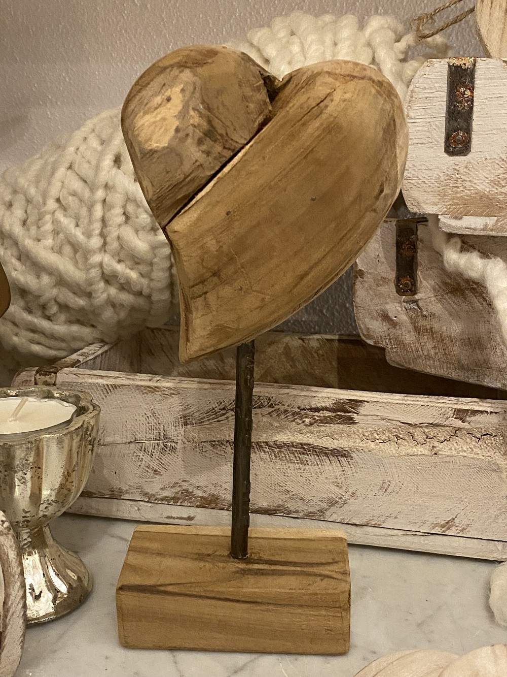 Holz Herz zum Stellen