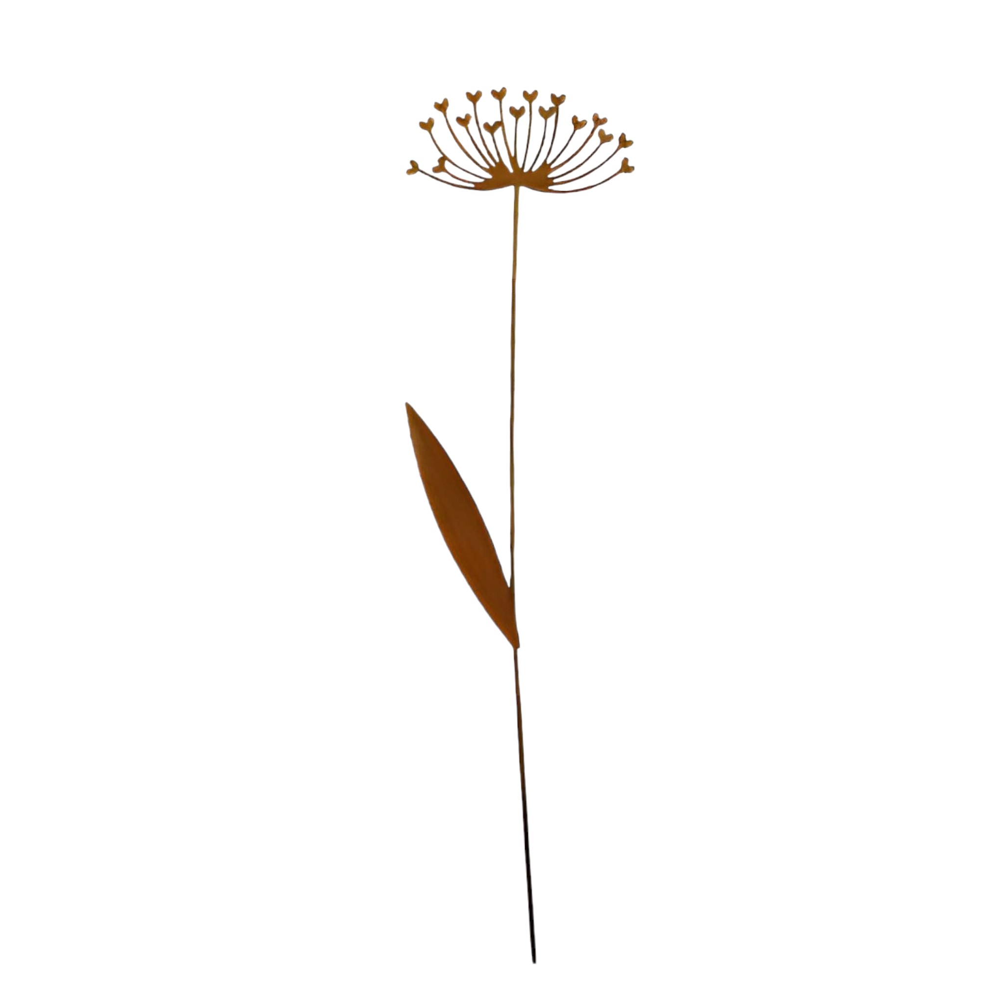 Rostoptik Pusteblume zum stecken - Höhe 37 cm