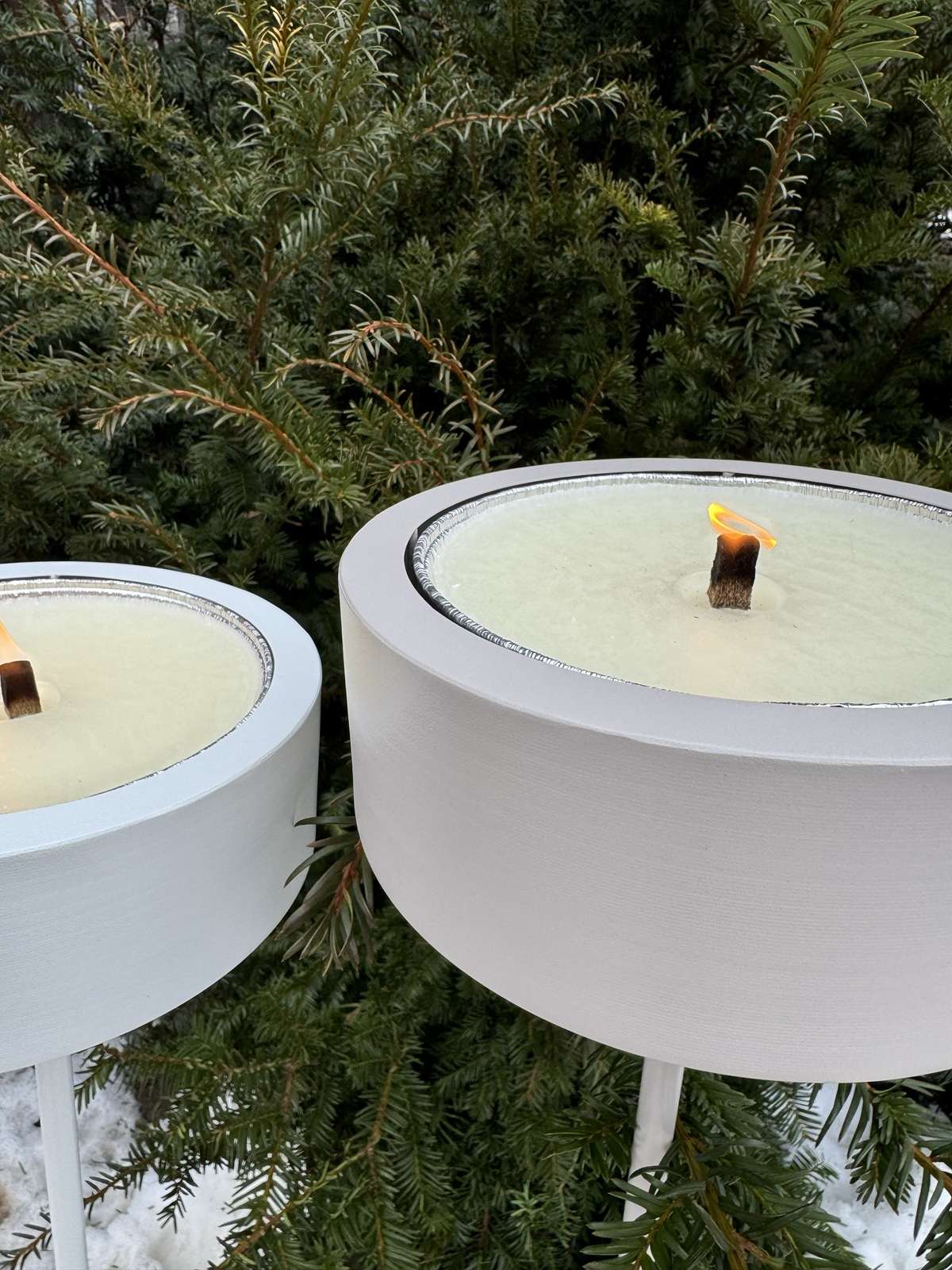 Flammschale aus Recyclingwachs - Durchmesser 16,5 cm