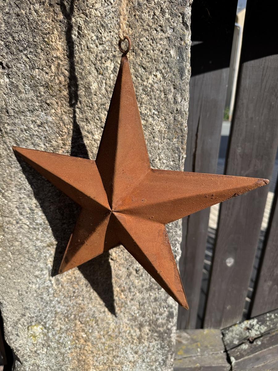 Naturrost Stern gewölbte Form groß zum Hängen - Ø 40 cm