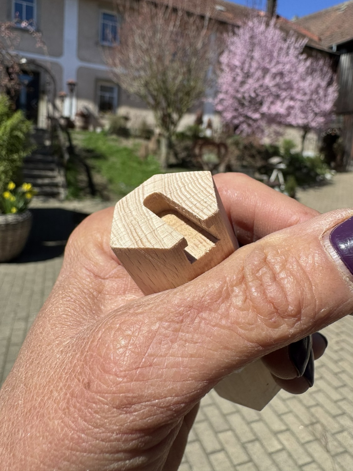 6tlg. Buchenholz Bienenhaus für Solitärbienen - Länge je Holz 9 cm