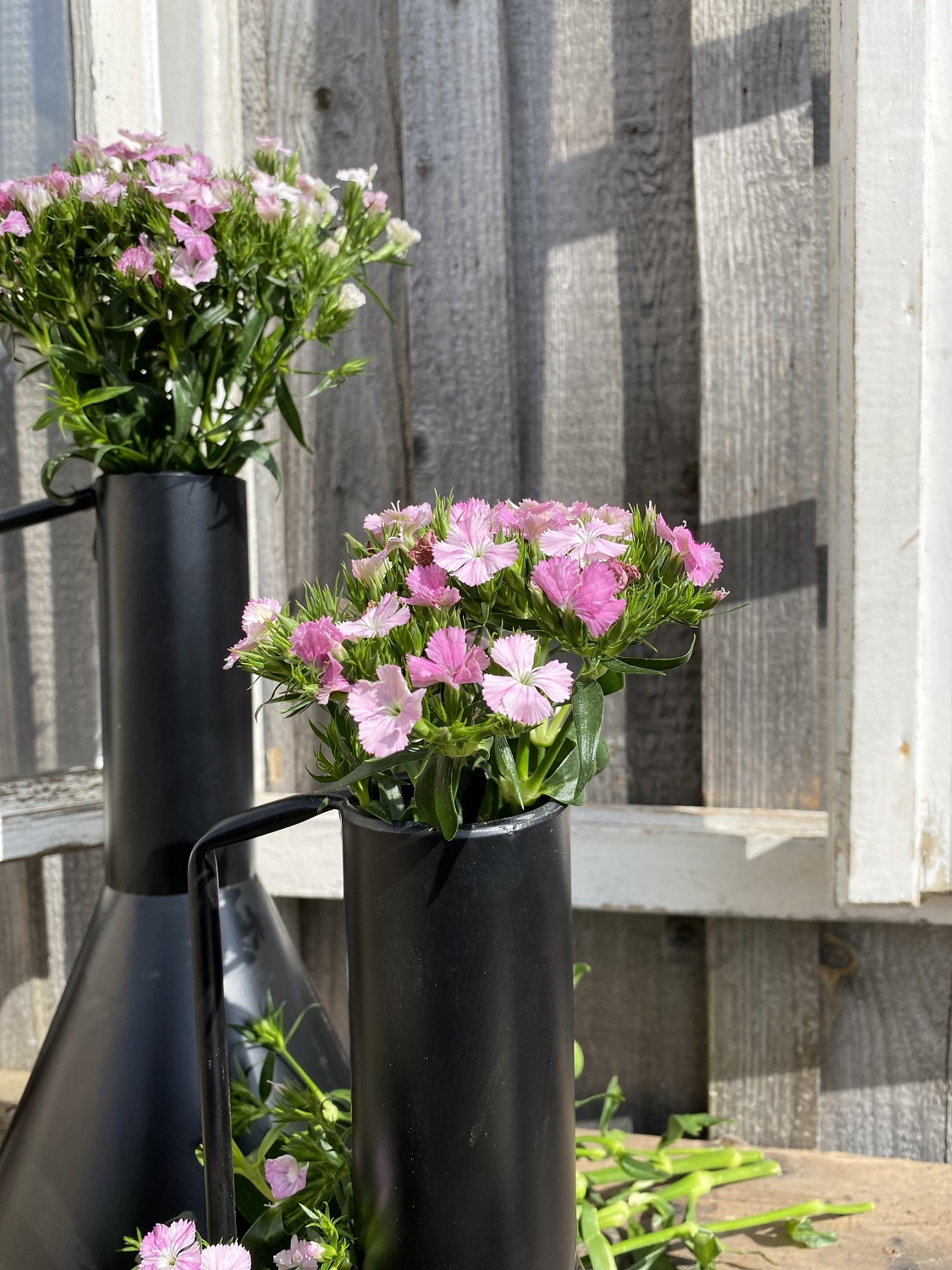 Metall Vase groß schwarz bauchige Form - Höhe 38 cm | 08902