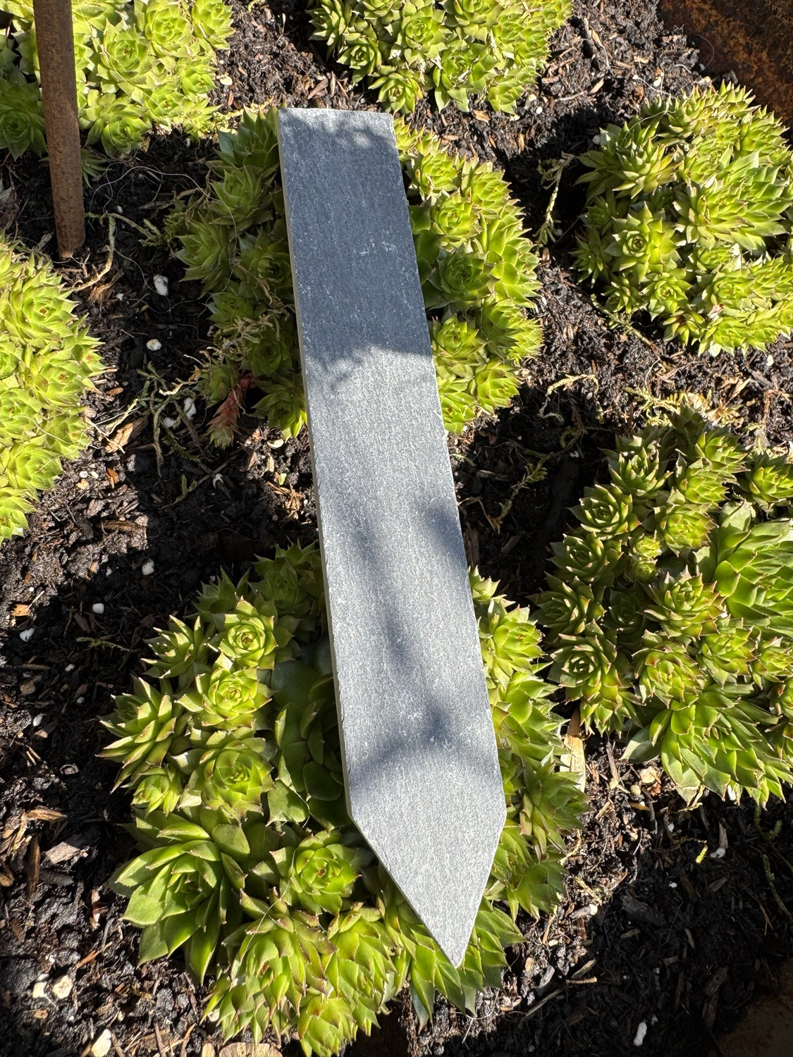 Schiefer Pflanzstecker Pfeil 19,6 cm – Pflanzschild beschreibbar für Garten