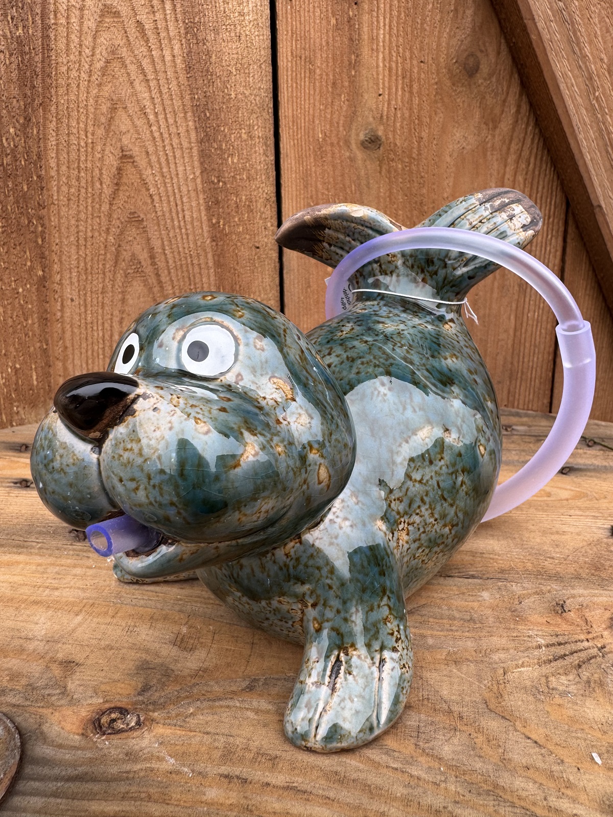 Wasserspeier Seehund Samy inkl. Pumpe - Höhe 13 cm
