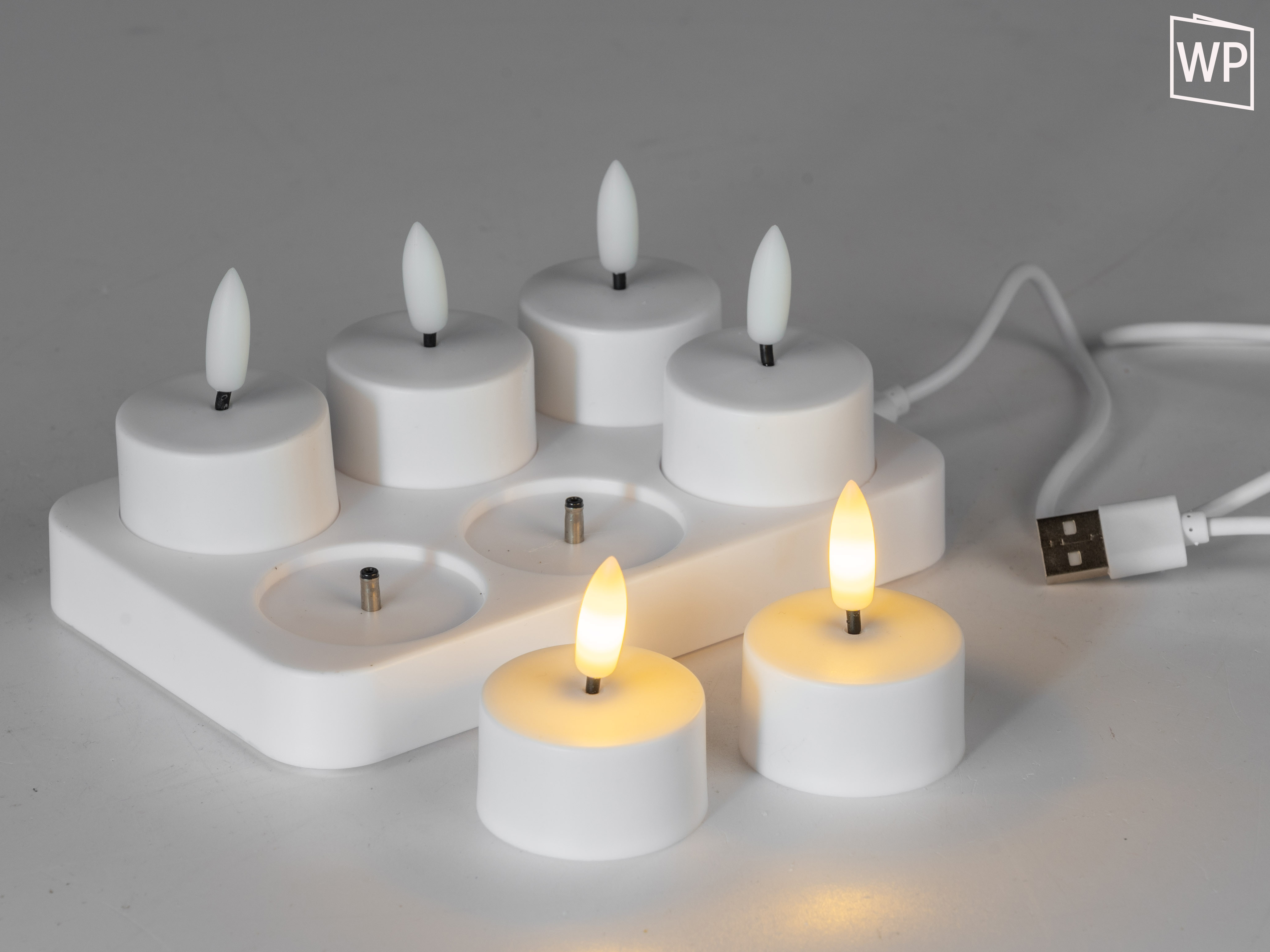 LED Teelicht – Flammenlose Kerze, Batteriebetrieben, Milchweiß, 3,7 X 3,7 X 4,2 Cm – Für