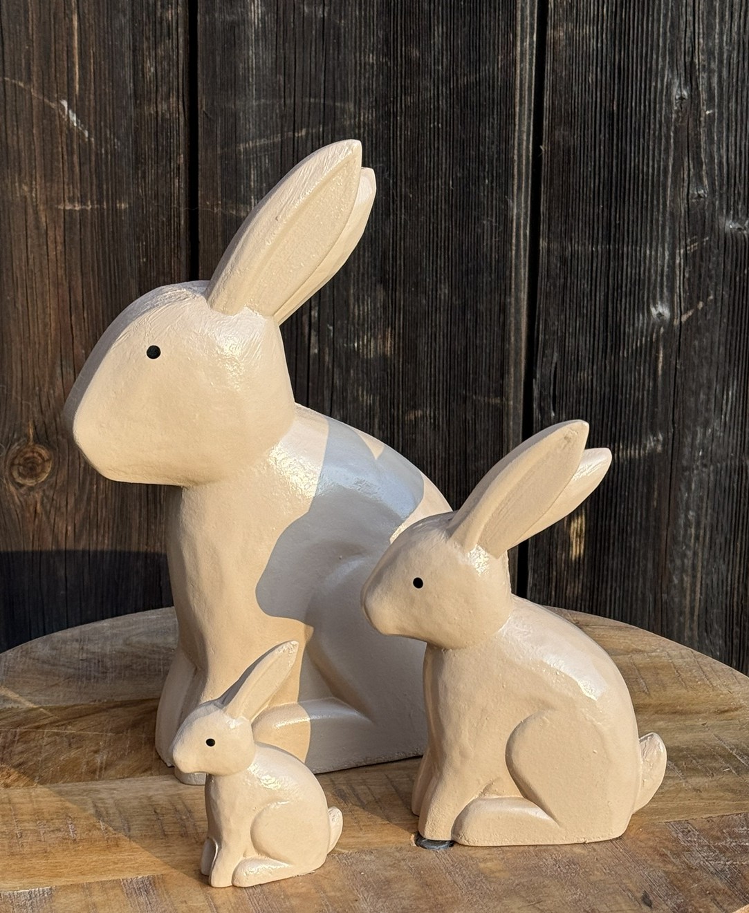 Holz Hase Rabbit braun groß - Höhe 27 cm