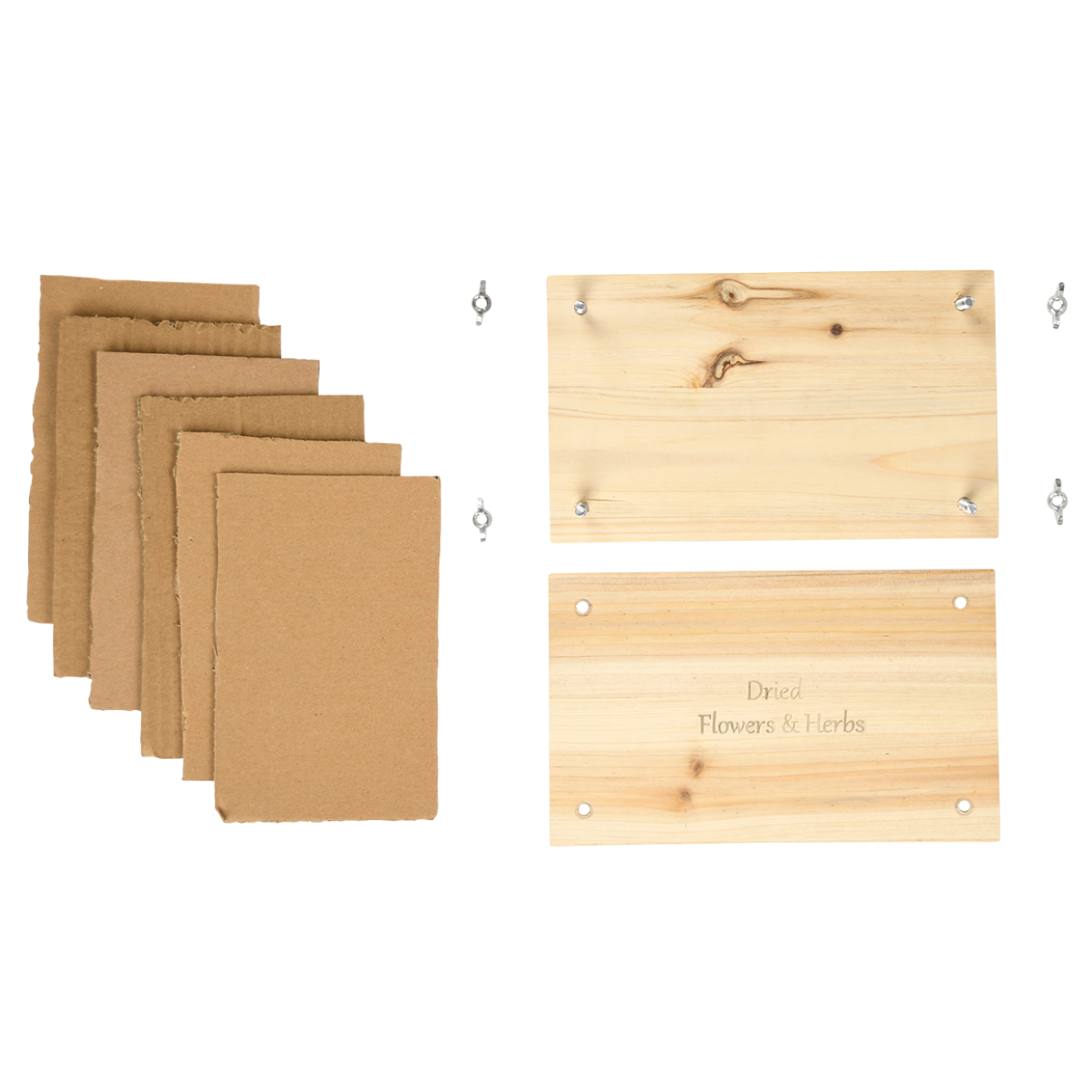 Holz Blumen- und Kräuterpresse mit Schrauben - Breite 23 cm
