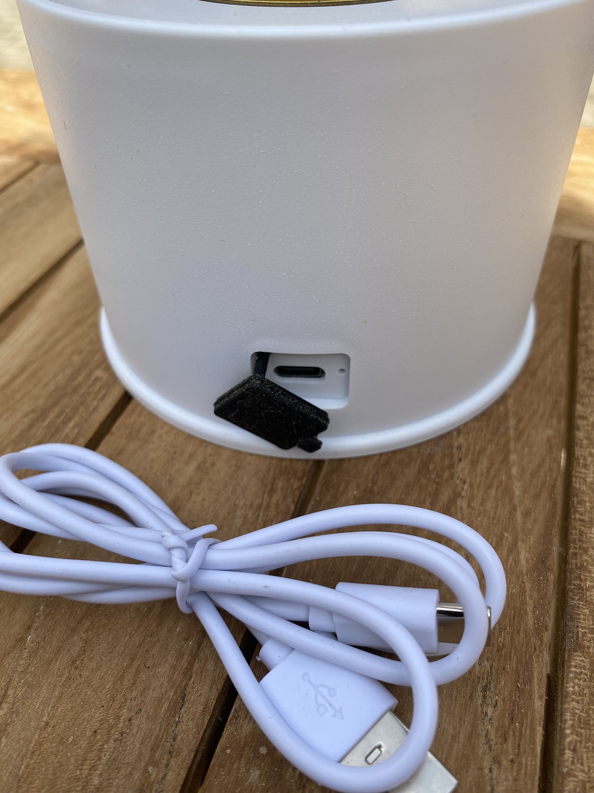 Outdoor Laterne klein weiß mit Dimmer - Höhe 26 cm