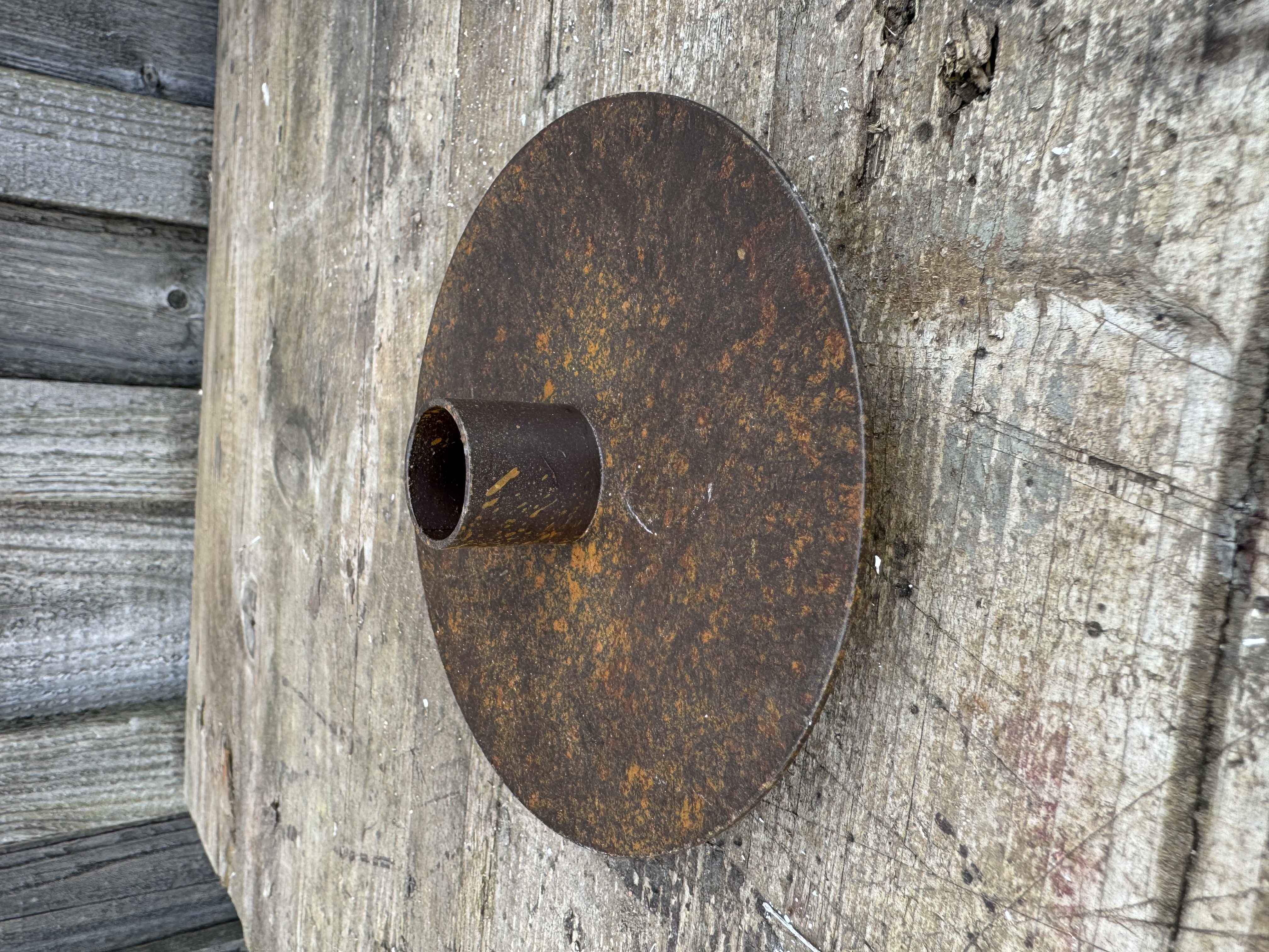 Kerzenhalter Rostoptik beidseitig verwendbar – Ø ca.13 cm