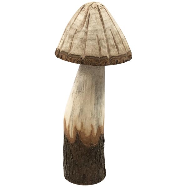 Holz Pilz naturbelassen - Höhe 28 cm