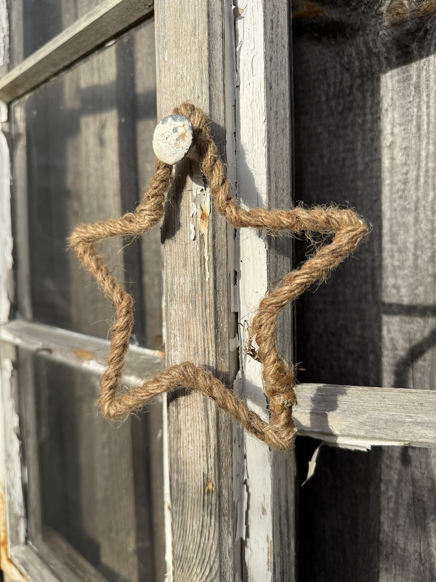 Jute Stern Naturfarben klein - Durchmesser 15 cm