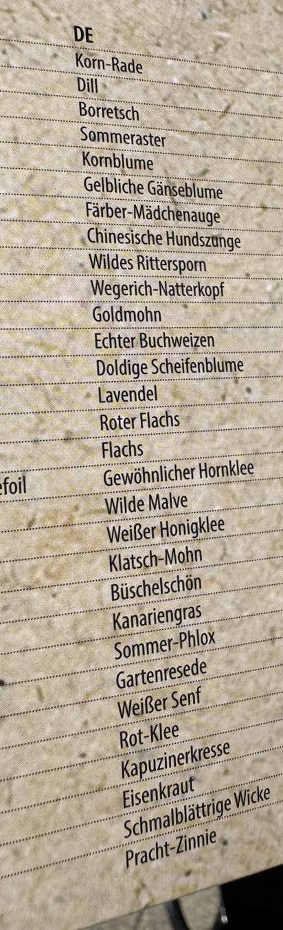 Saatmischung für Schmetterlinge Blumenmischung