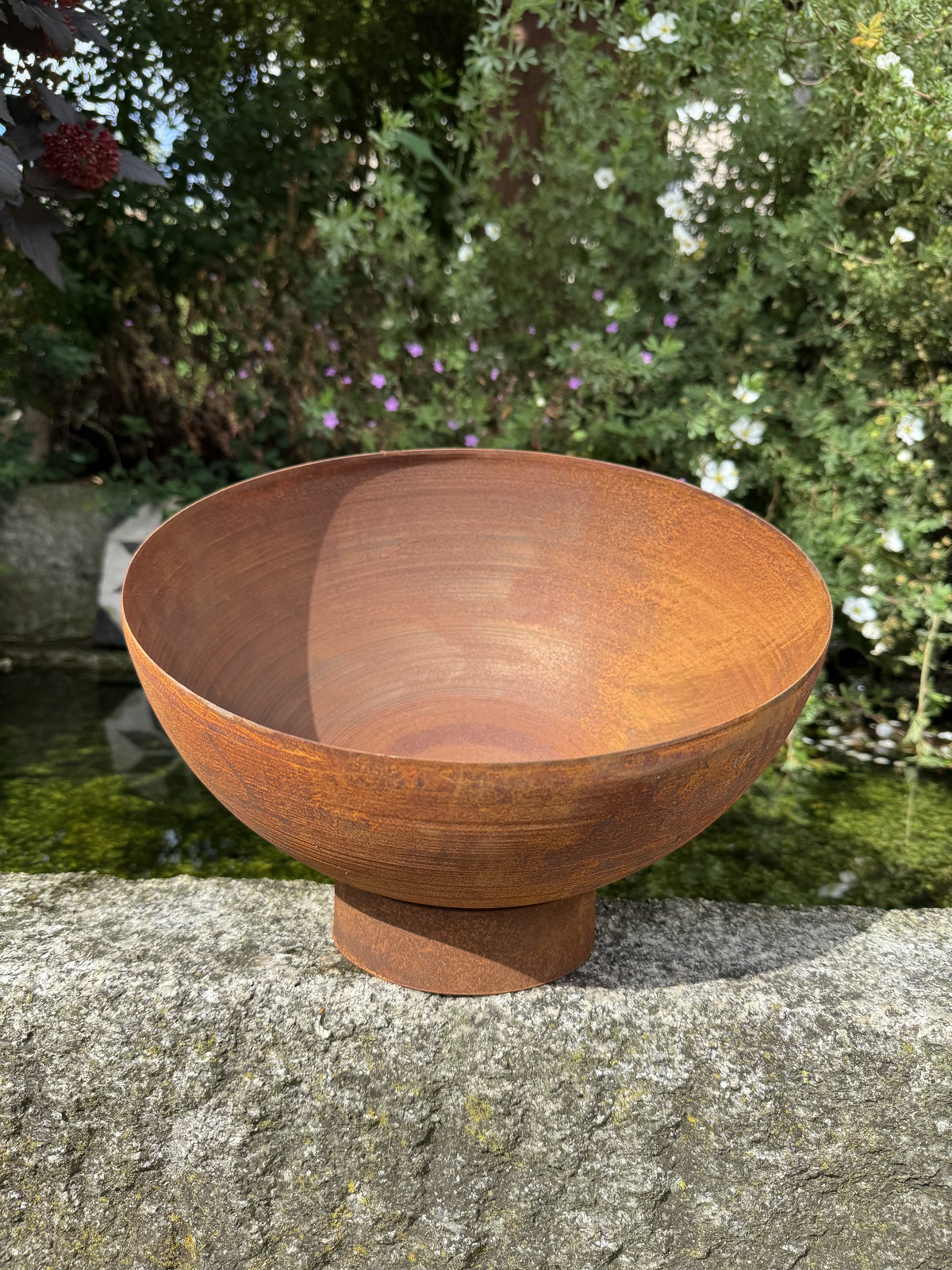 Edelrost Standring für Schale Kugel D30