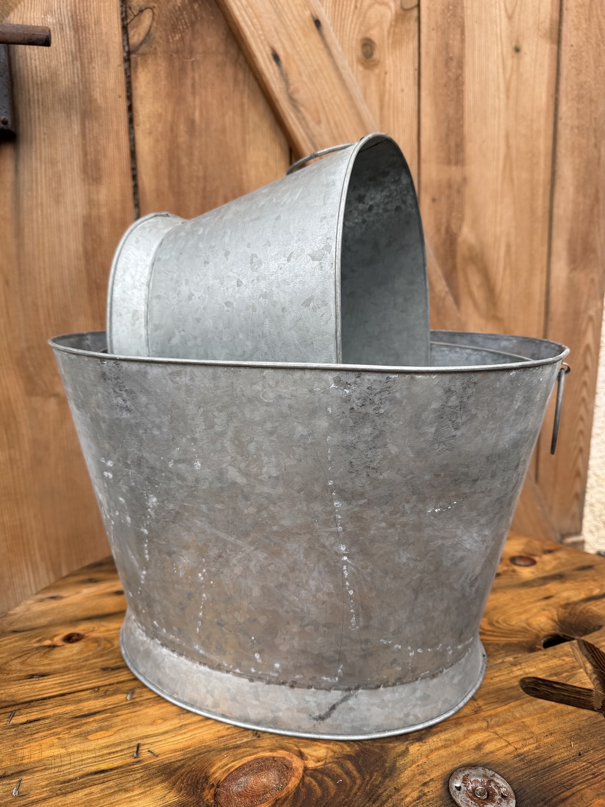 Zink Wanne Salerno groß zum bepflanzen - Höhe 30 cm