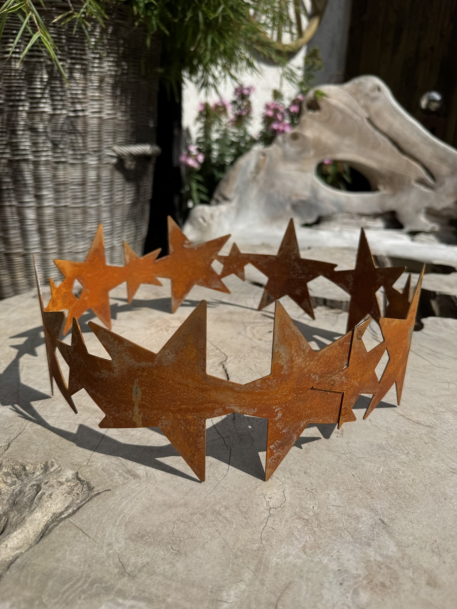 Edelrost Dekoring Sterne - Durchmesser 30 cm