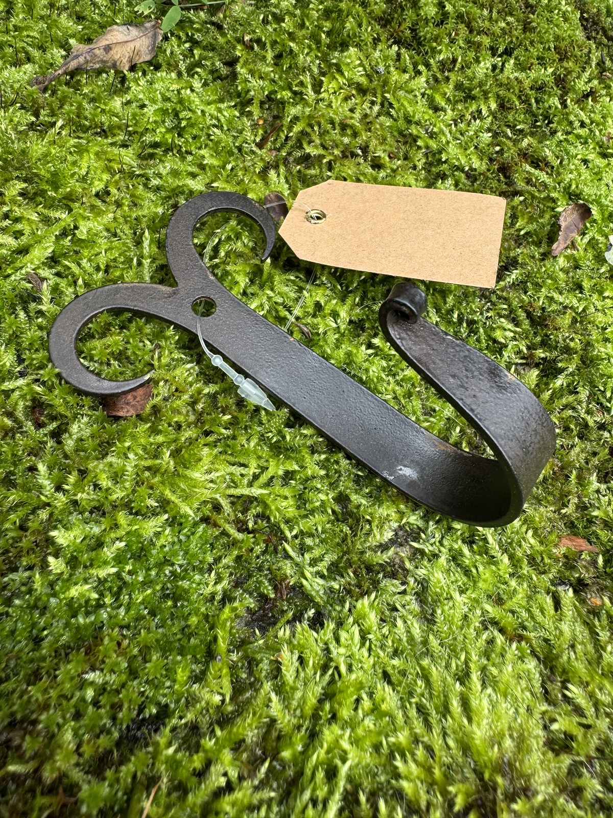 Metall Haken schlicht für die Wand antikbraun/schwarz - Höhe 8,5 cm