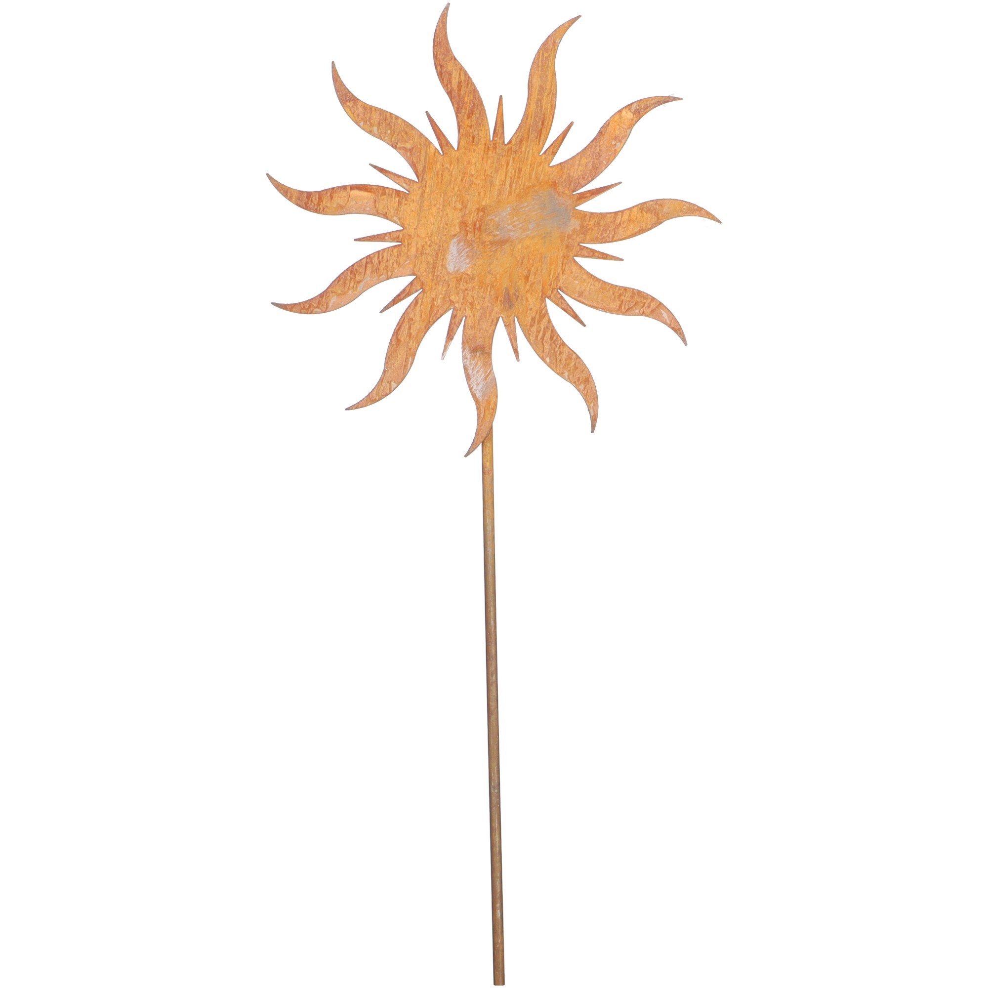 Edelrost Topfstecker Mini Sonne - Höhe 30 cm