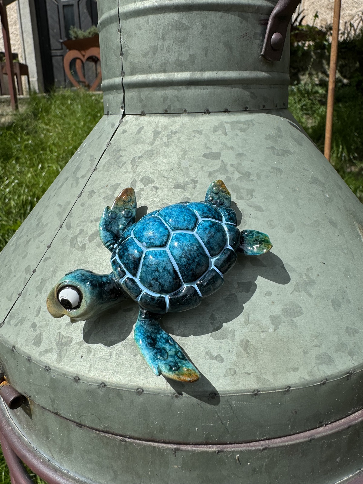 Magnet Schildkröte Harry blau - Länge 8 cm