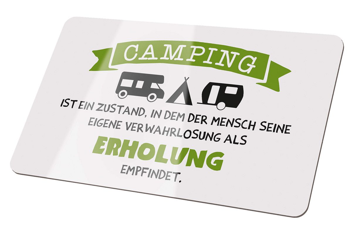 Brettchen - Camping mit Spruch