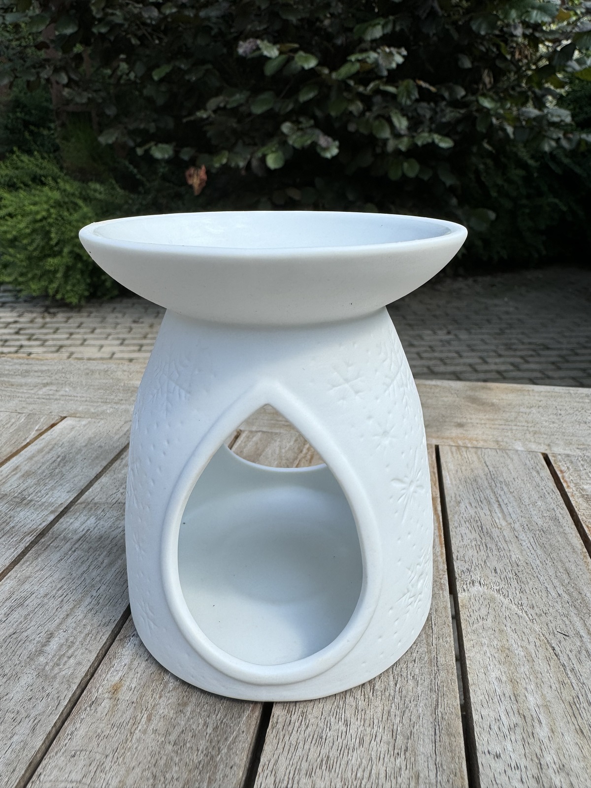 Duftstövchen Sterne Porzellan/Keramik weiß - Höhe 10,5 cm