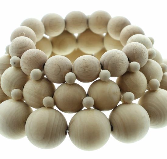 Natur Kerzenhalter Holzkugeln - Durchmesser 13 cm
