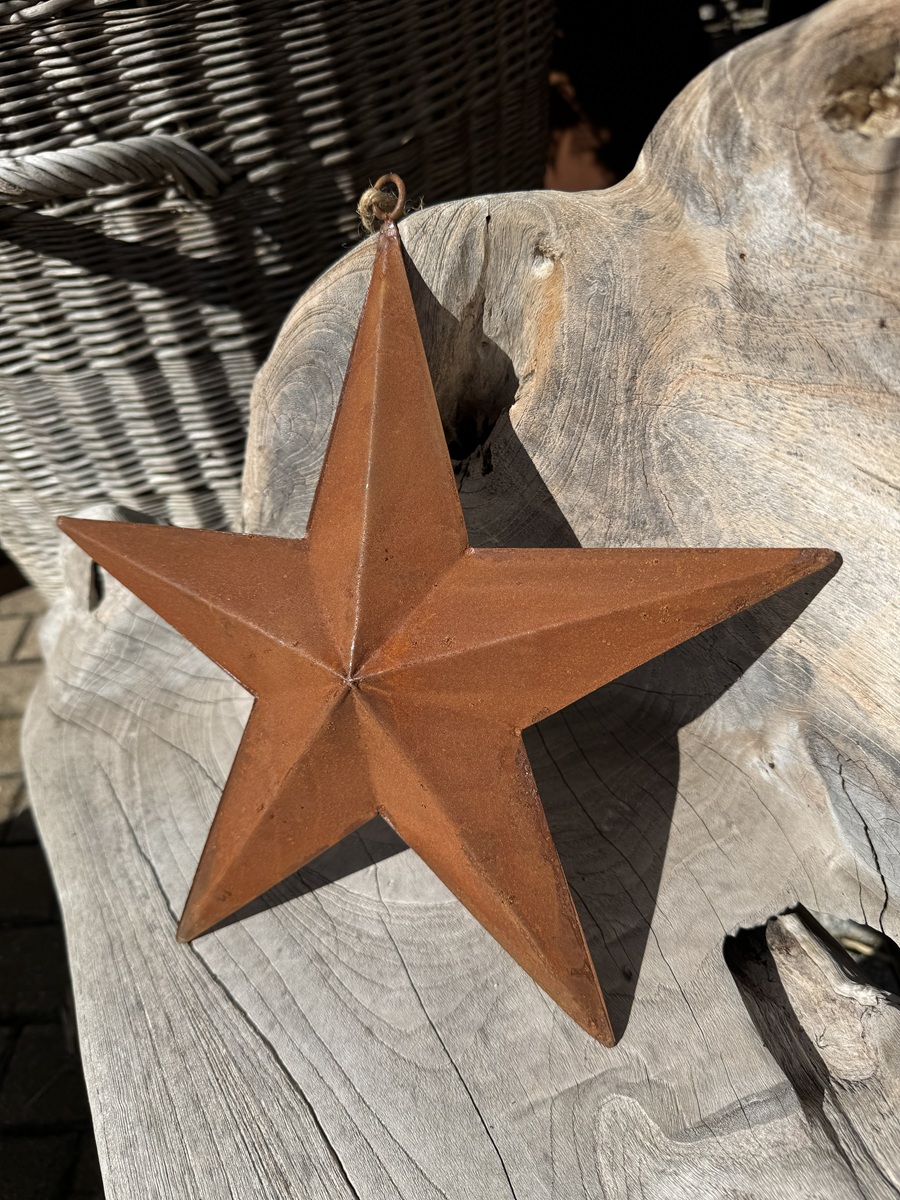 Naturrost Stern gewölbte Form groß zum Hängen - Ø 40 cm