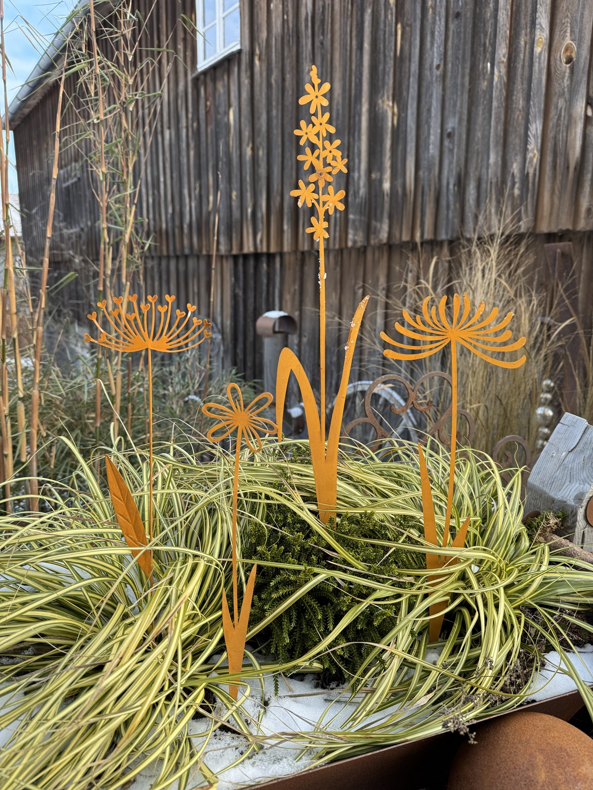 Rostoptik Lavendelblume zum stecken - Höhe 57 cm
