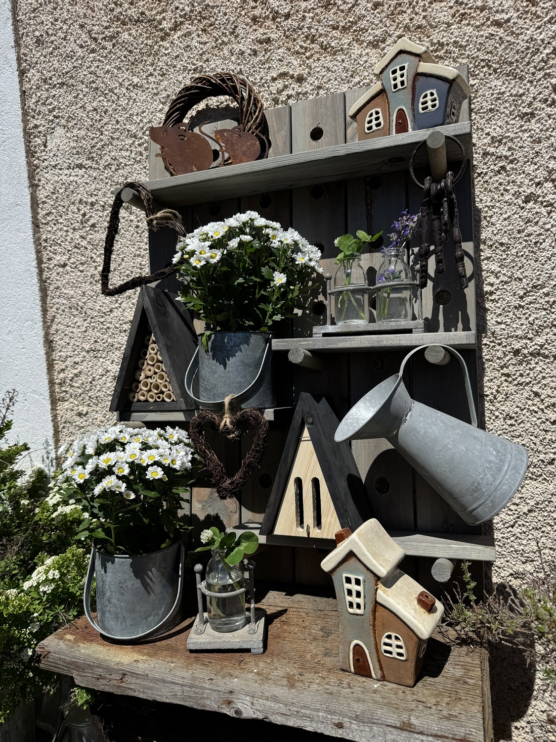 Rattan Herz zum Hängen - Höhe 20 cm