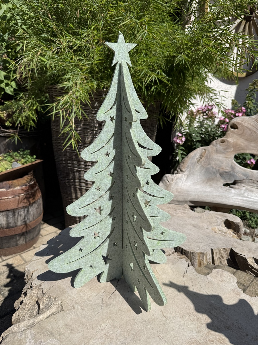 3D Filz Tannenbaum Grünton - Höhe 60 cm