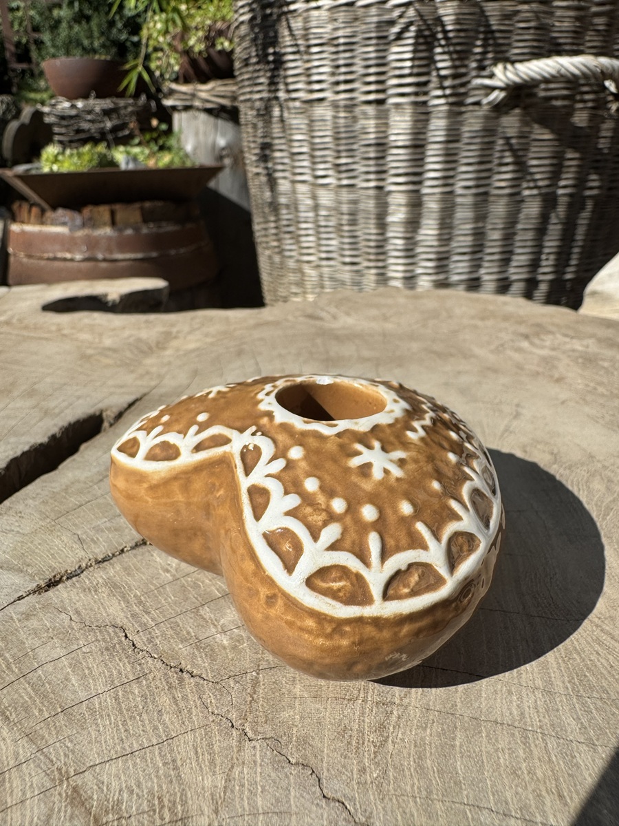 Kerzenhalter Lebkuchen Herz für Stabkerzen - Durchmesser ca. 9cm