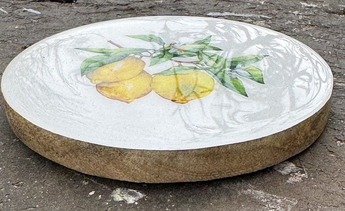 Untersetzer Zitronenmotiv - Durchmesser 10 cm