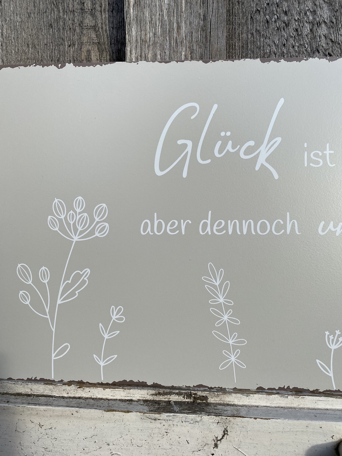 Metall Schild Glück ist kostenlos - 40 x 20 cm