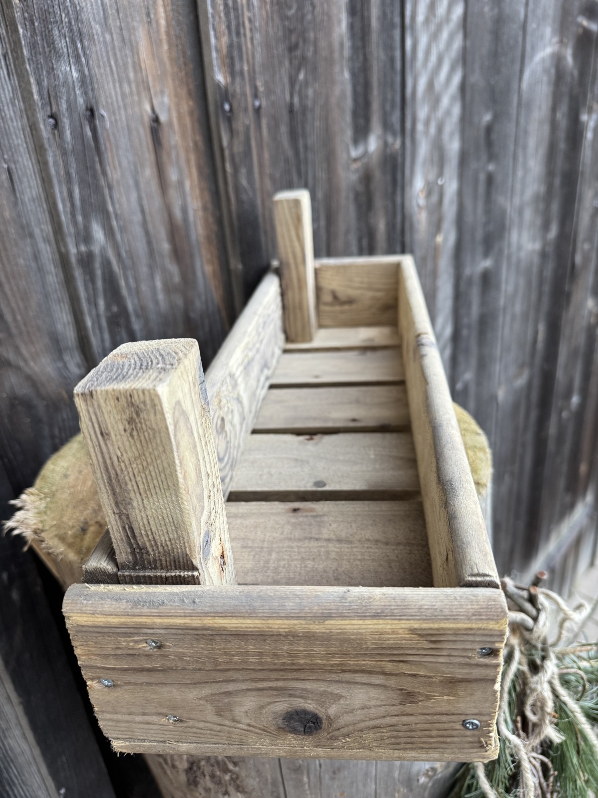 Blumensteige altes Holz - Länge 50 cm