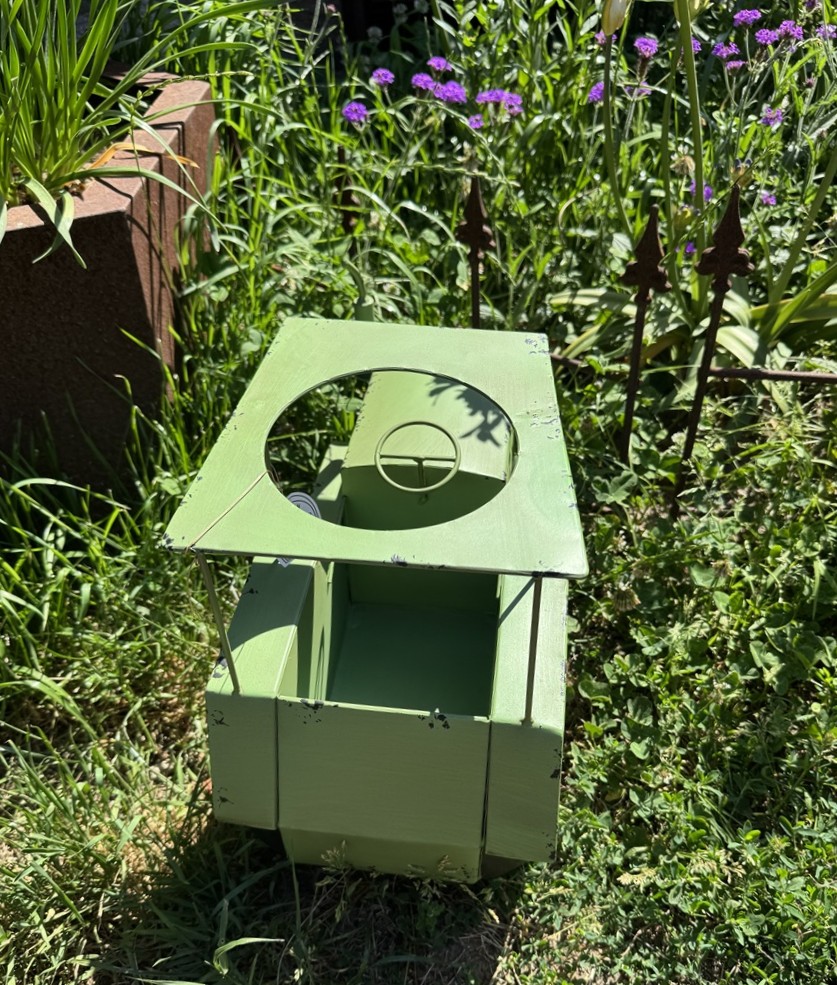 Retro Fahrzeug Traktor grün - Länge 43 cm