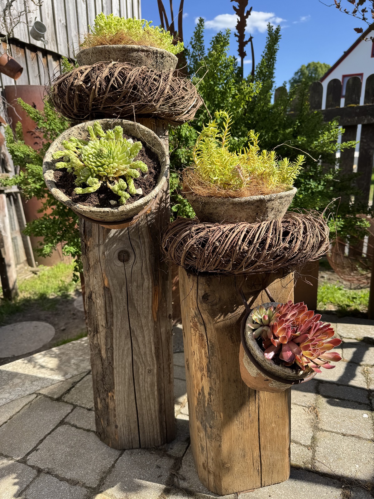 Zement Harztopf groß - Durchmesser 20 cm