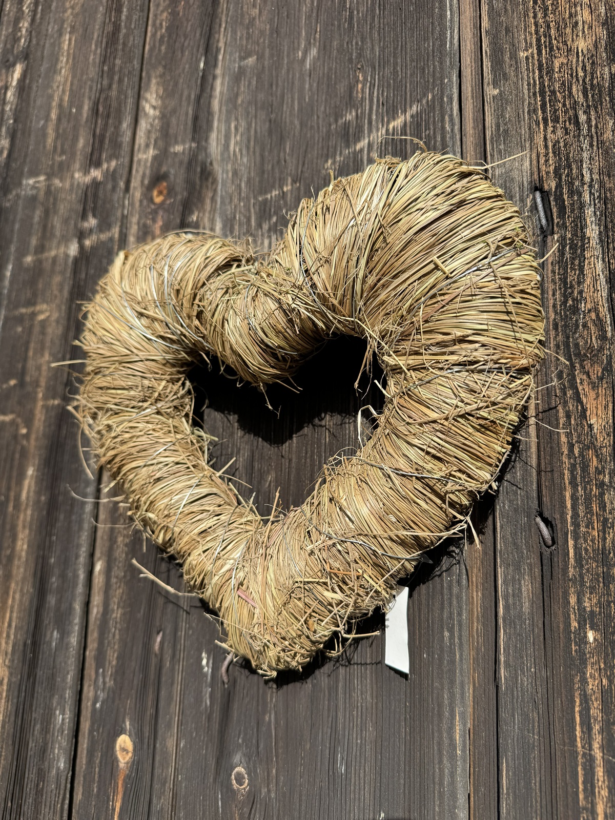 Natur Herz Rattan geflochten offene Form - Höhe 30 cm