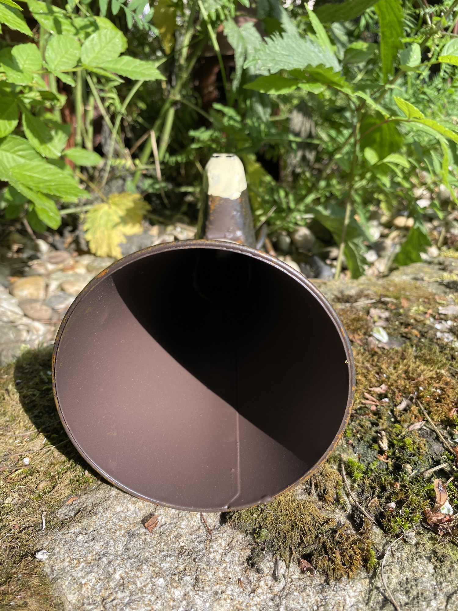Metall Zaunhocker rund Rehbock  - Höhe 28 cm
