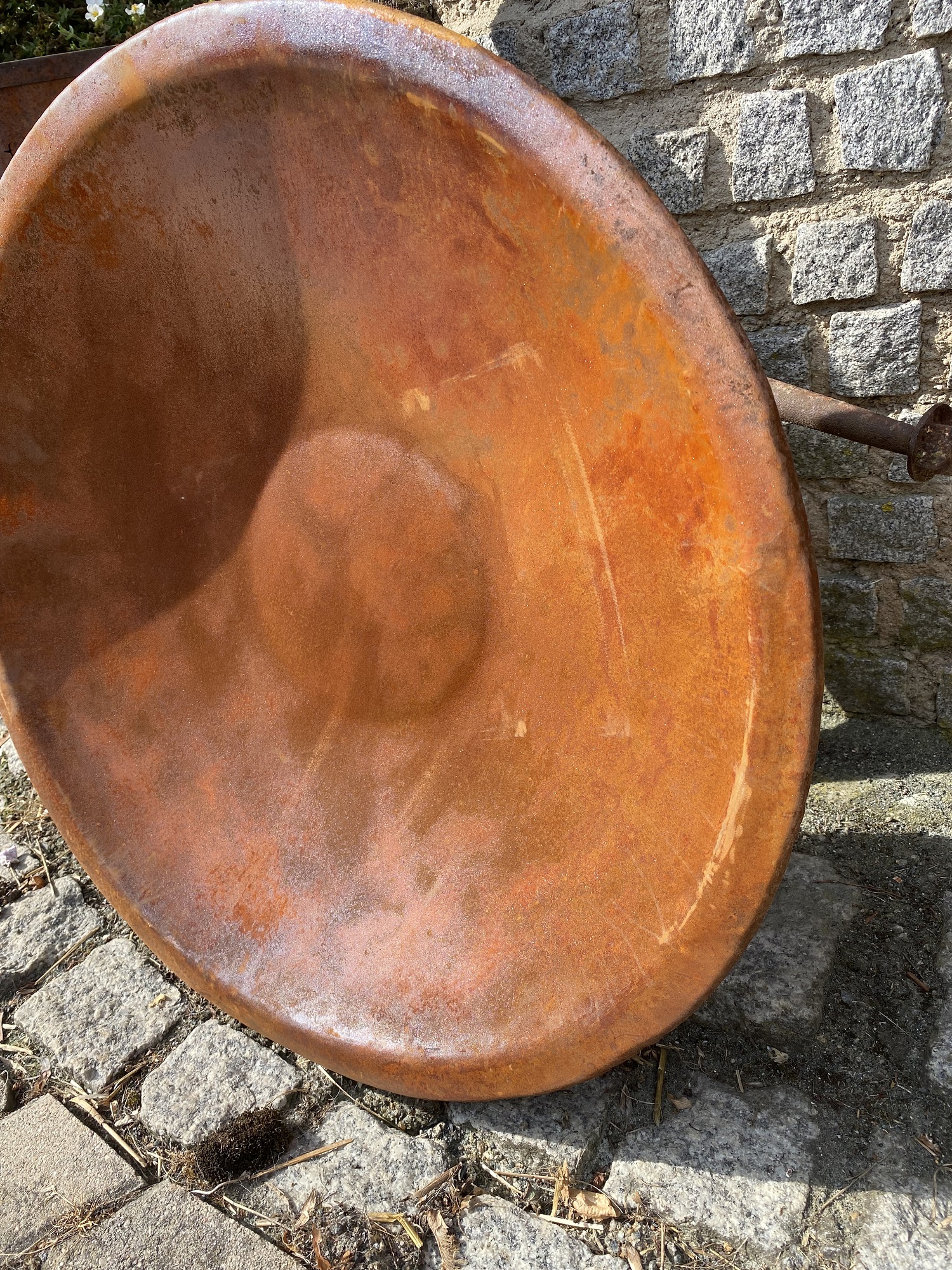Edelrost Pflanzschale runde Form mit flachem Boden - Durchmesser 60 cm