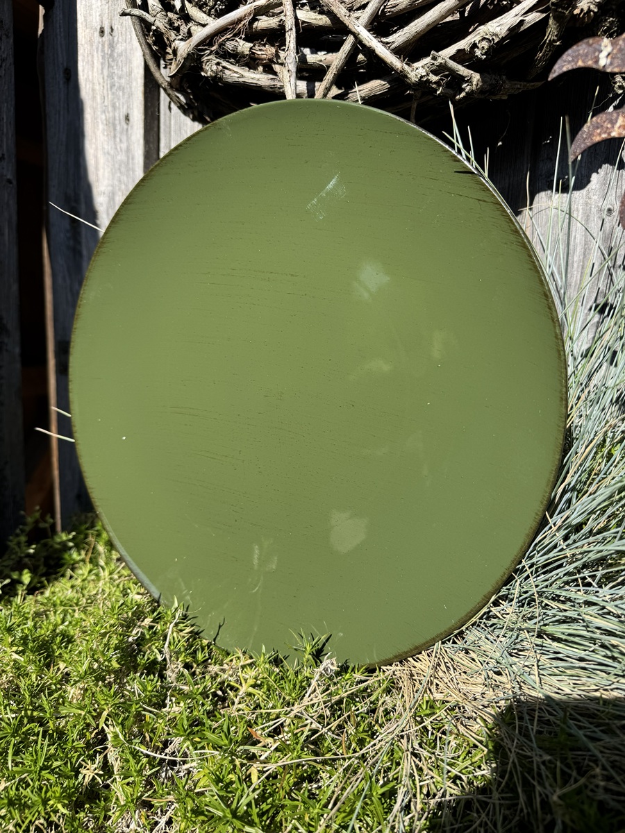 Kunststoff Deko-Teller Grün glänzend - Durchmesser 33 cm