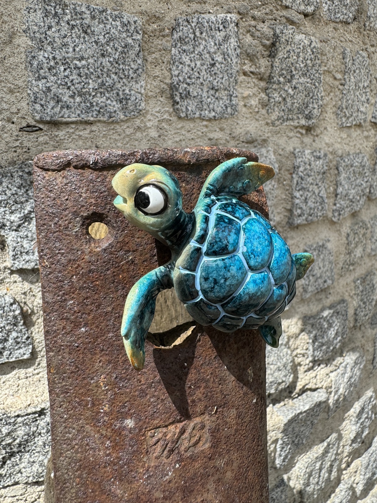 Magnet Schildkröte Harry blau - Länge 8 cm