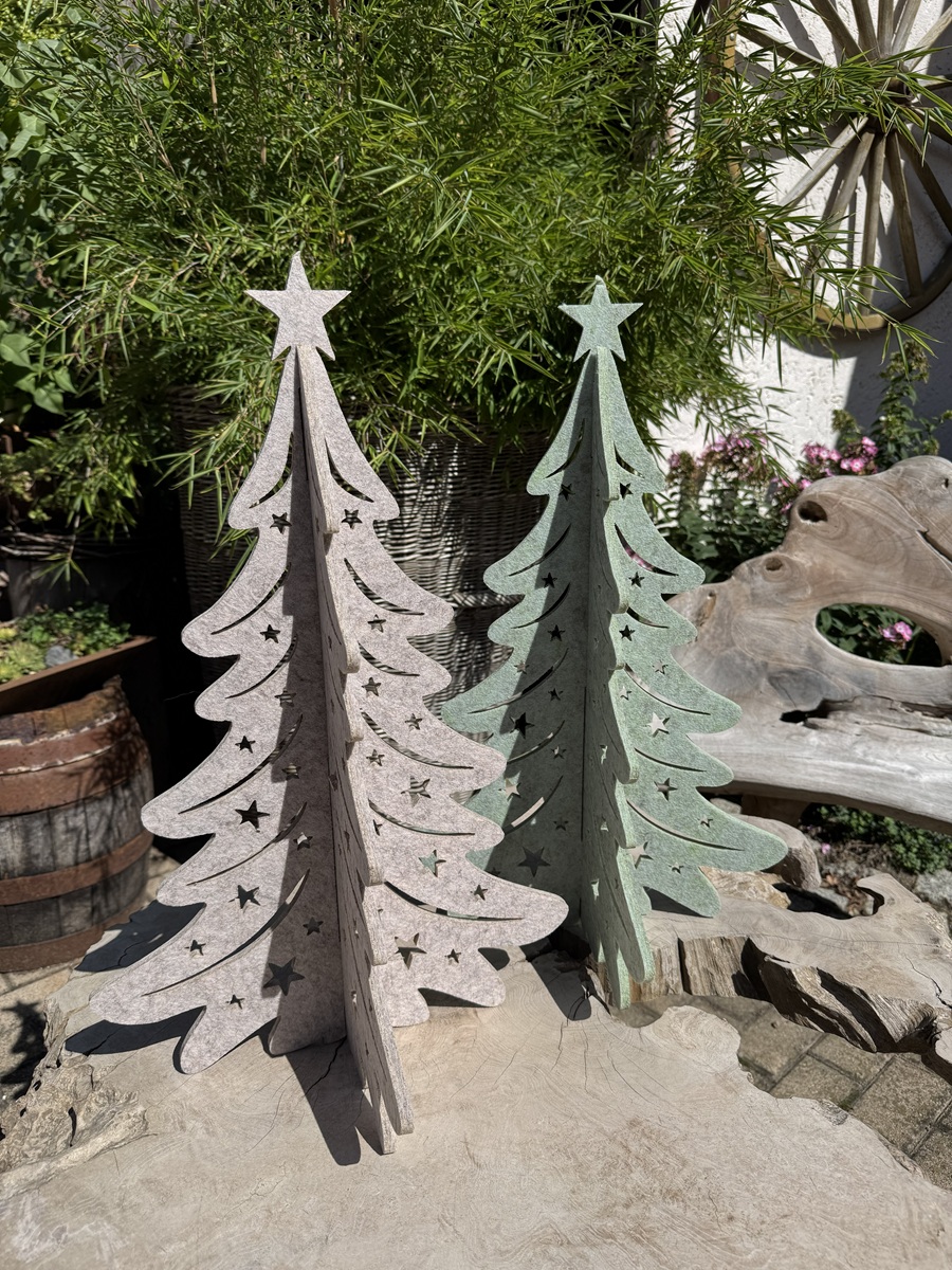 3D Filz Tannenbaum Grünton - Höhe 60 cm
