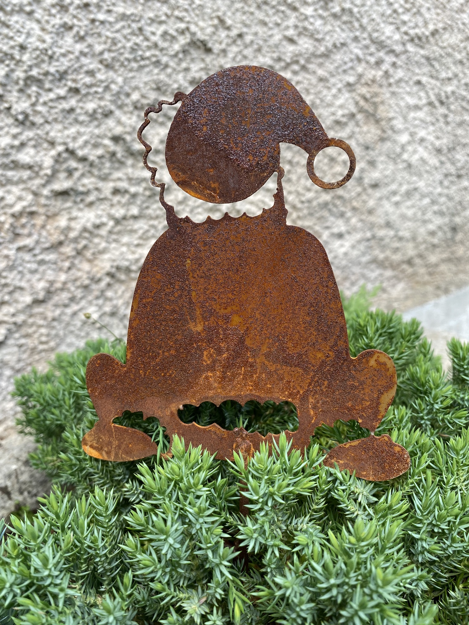 Edelrost Mini Stecker Nikolaus - Höhe 22 cm
