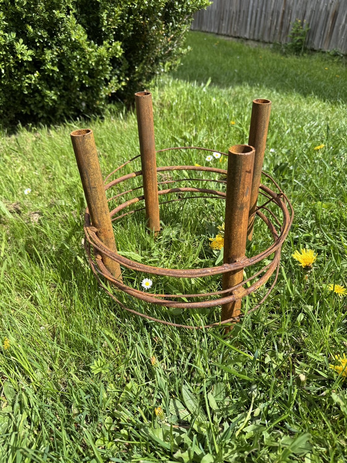 Edelrost Kerzenhalter Rohre für Stabkerzen - Durchmesser 30 cm