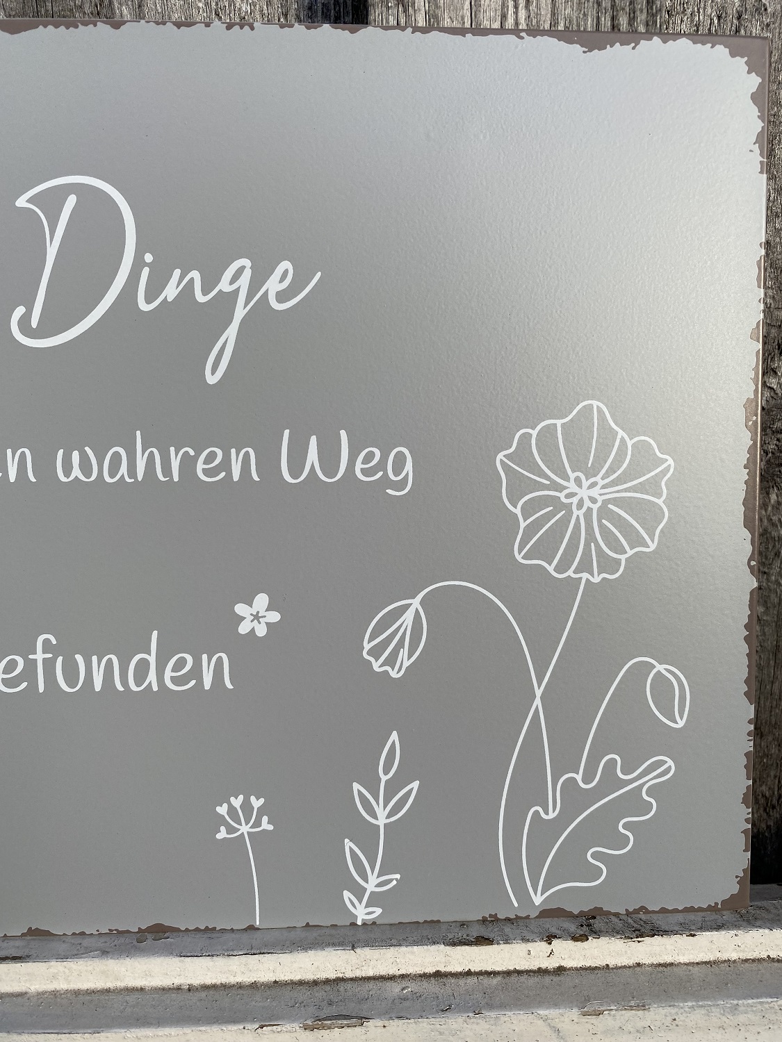 Metall Schild Wer die kleinen Dinge im Leben schätzt - 40 x 20 cm