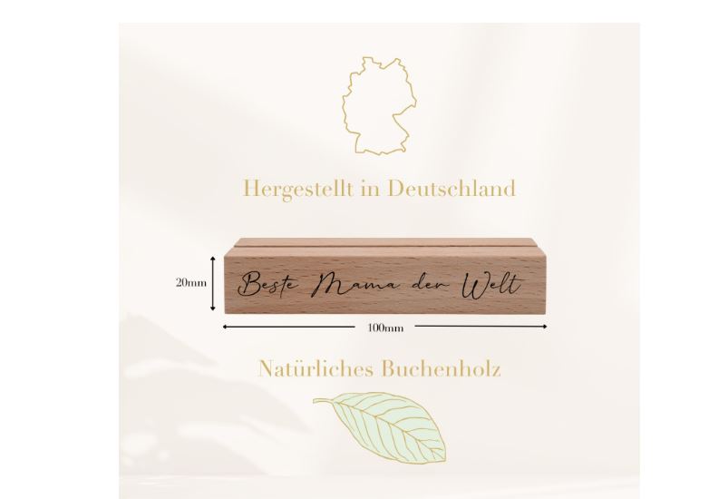 Kartenhalter Beste Mama der Welt - 10 cm