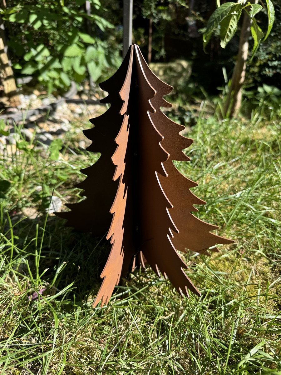 Edelrost 3D Tannenbaum - Höhe 27 cm