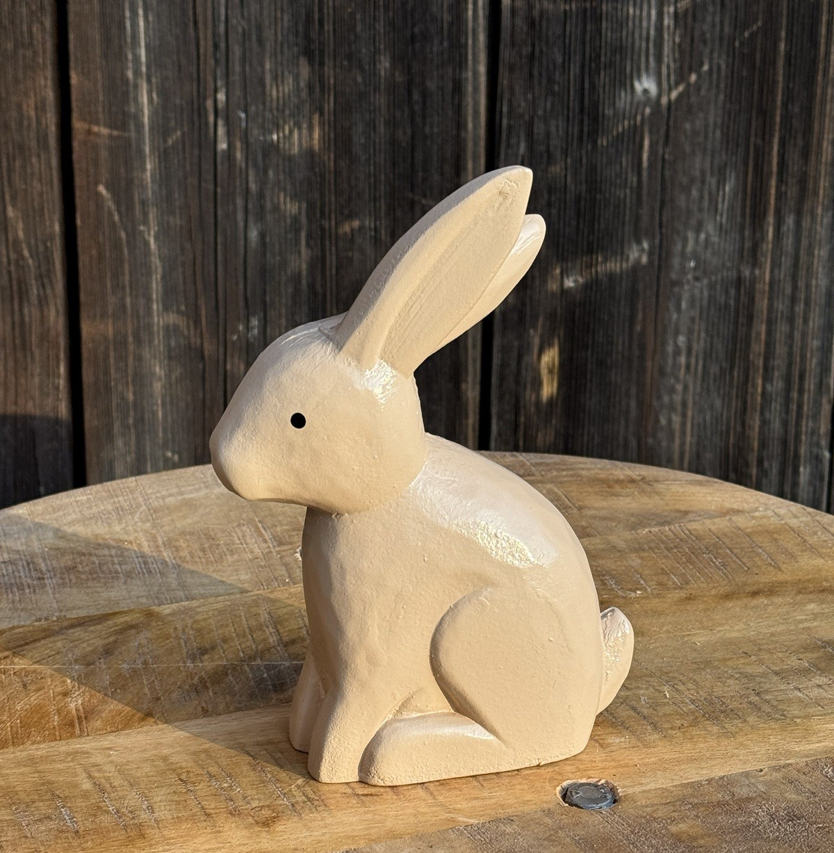 Holz Hase Rabbit braun mittel - Höhe 18 cm