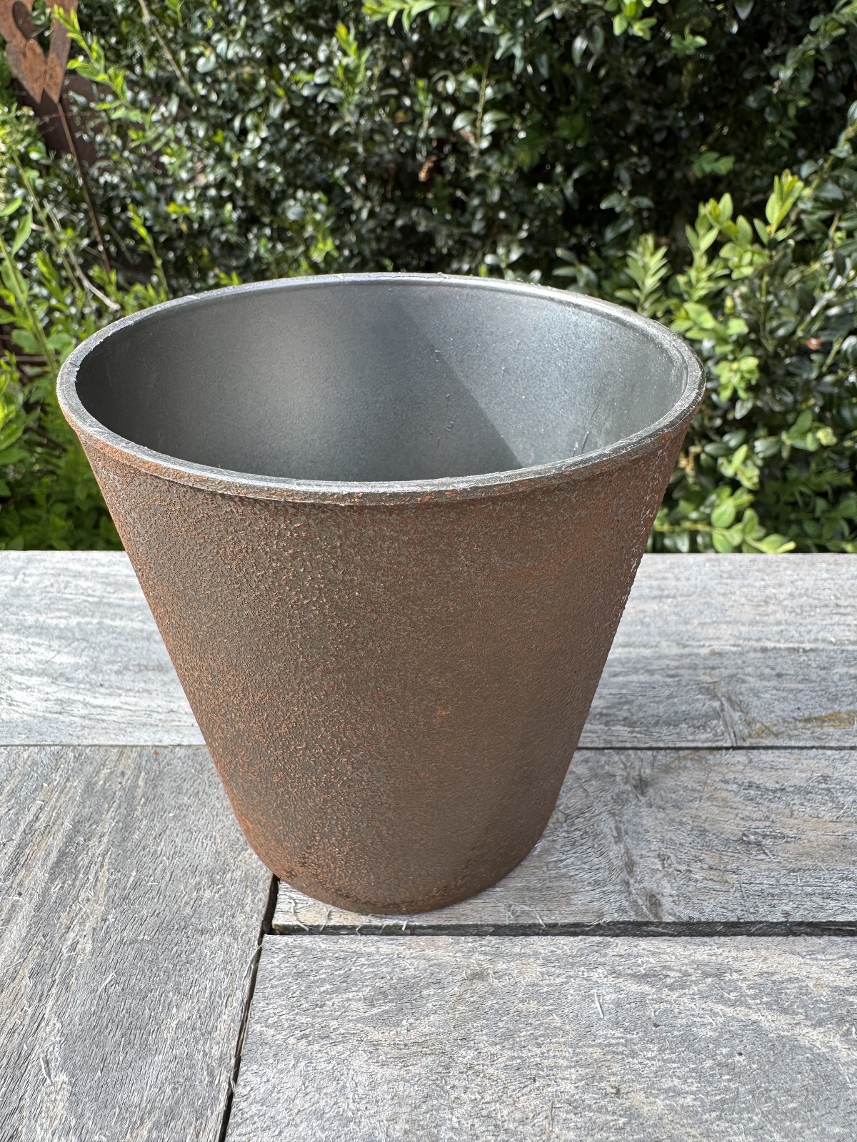 Kunststoff Kübel mini Rost Style - Höhe 10,5 cm