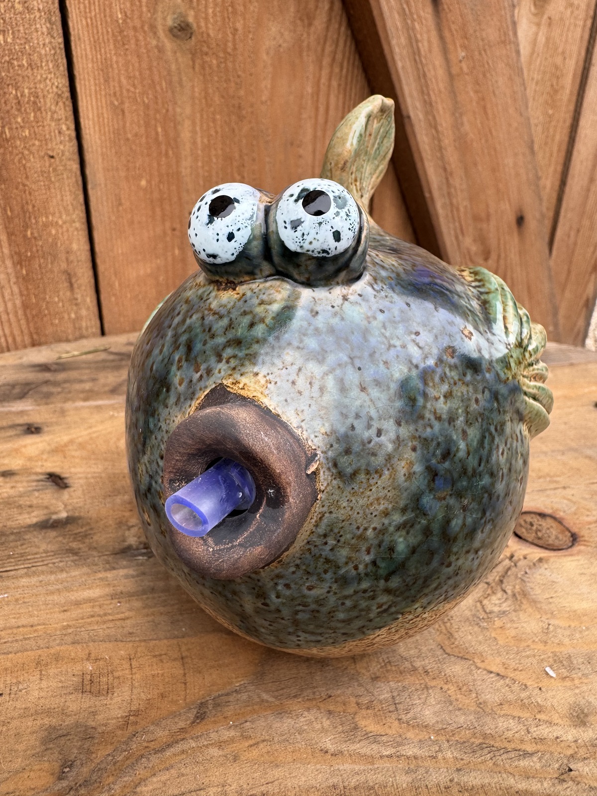 Wasserspeier Fisch Frido inkl. Pumpe - Höhe 13 cm