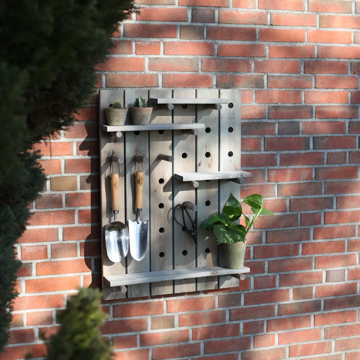 Holz Steckbrett für die Wand - Höhe 78 cm